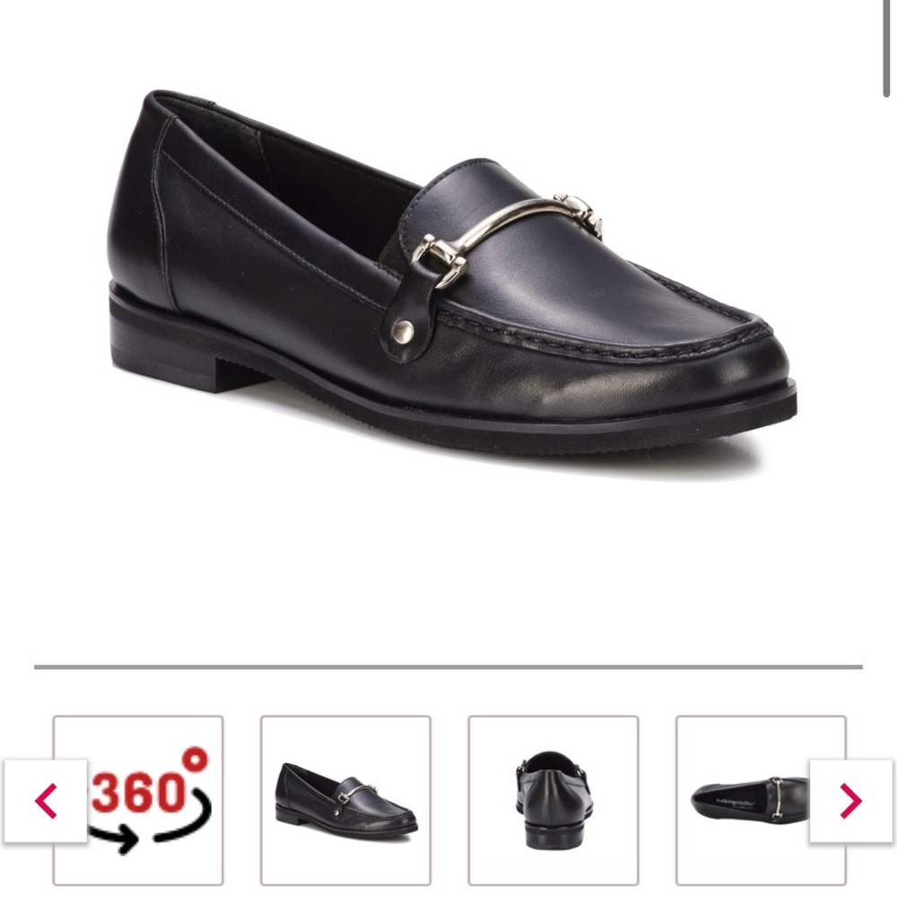 Ros Hommerson Wren Loafers Black Leather 10.5 Wide